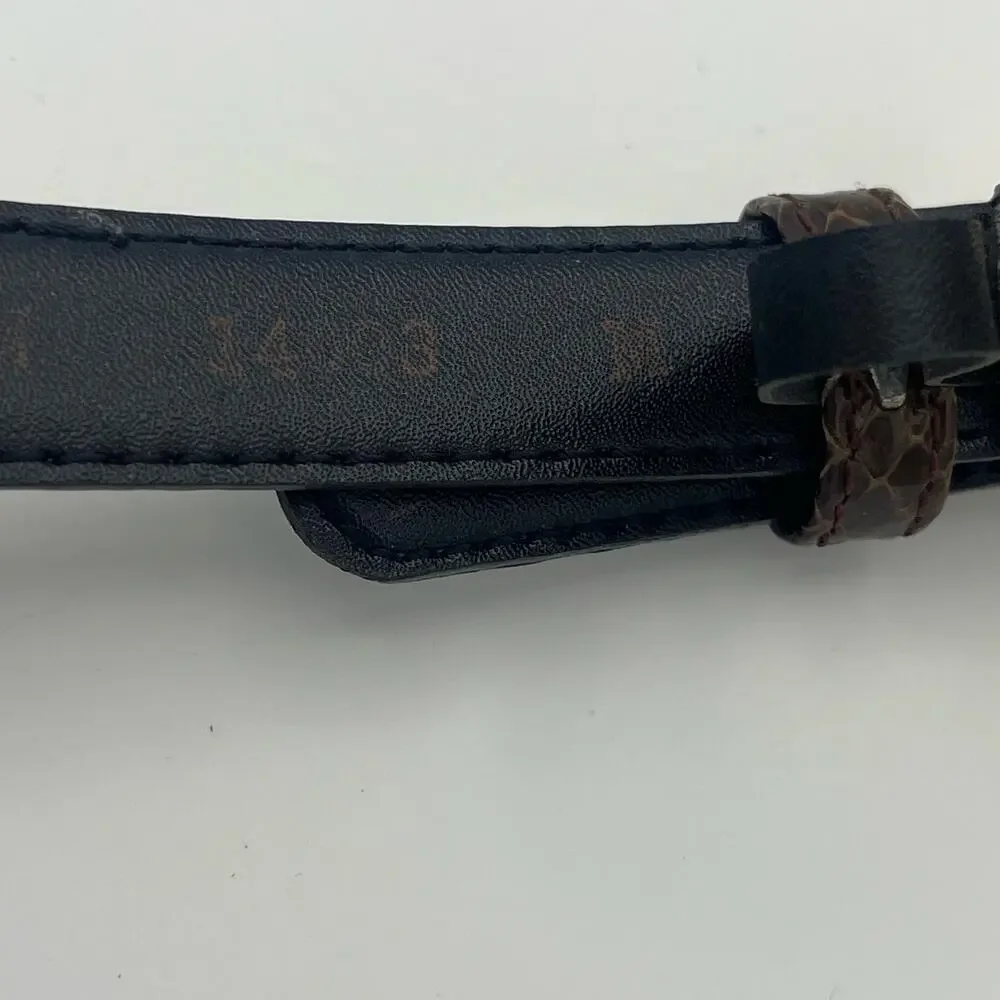 Women's Brown Genuine Snakeskin Belt Size M